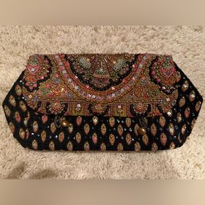 Odette 1960s hand-embroidered Mallorcan clutch